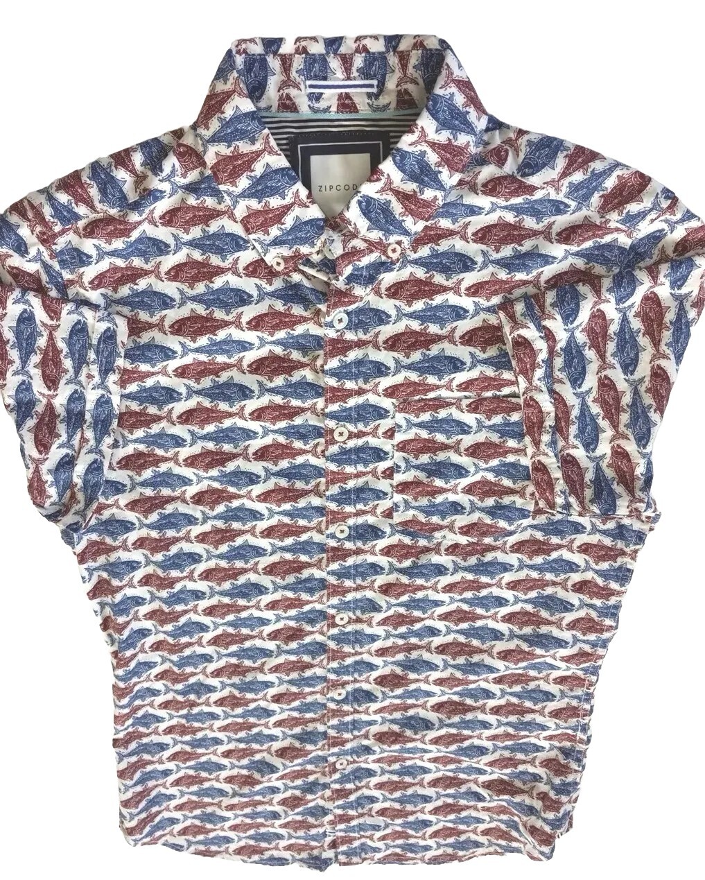 ZipCode Men Short Sleeve Button Down Performance … - image 1