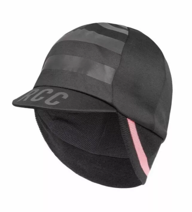 Rapha RCC Winter Hat Black Hi Vis Pink BNWT One Size Fits All