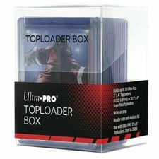 Ultra PRO Toploader One Touch Box Trading Cards Storage + 25 Toploaders Sleeves