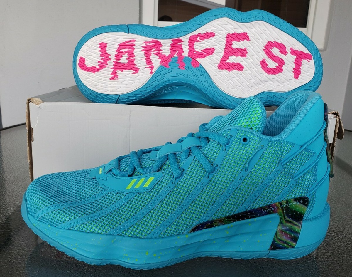 ADIDAS DAME 7 JAMFEST BASKETBALL SHOES SIZE 12.5 AQUA BLUE