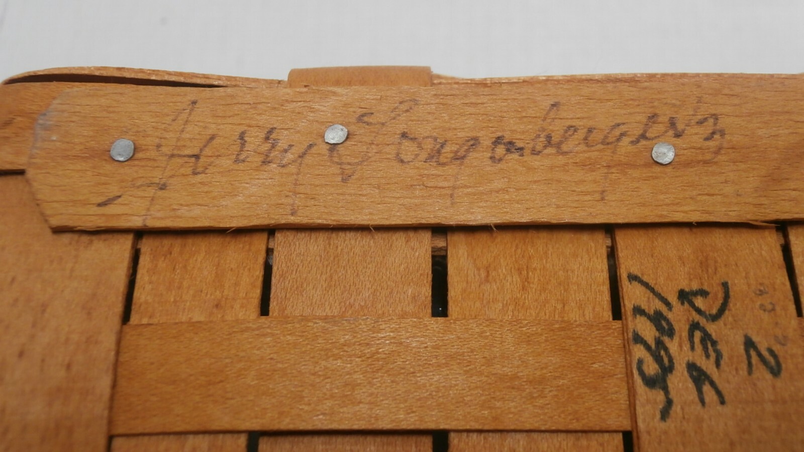 Longaberger 1995 Dresden Basket w/ Plastic Protector Signed by Jerry