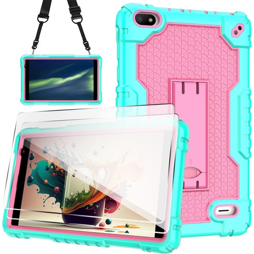 For BLU M8L Tablet 8 Inch Heavy Duty Rubber Case Shockproof Drop-Proof For kids - Picture 109 of 145
