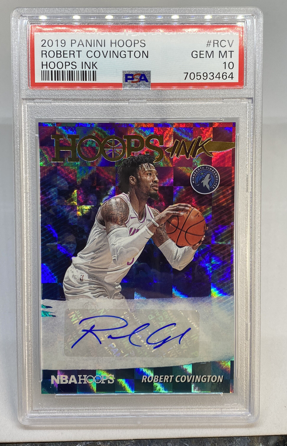 2019 NBA Hoops Ink Robert Covington CLIPPERS AUTO ROOKIE PSA 10 GEM MINT POP 1