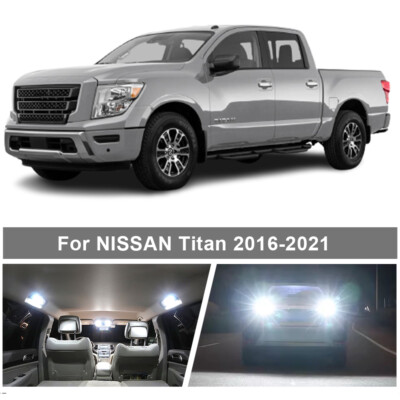 LED Kit for 2016-2022 Nissan Titan Interior + Reverse Backup Light Package  16pc