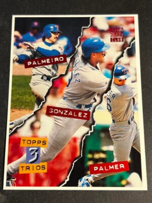 Box 11: 1994 Stadium Club BORDERED PROOF Juan Gonzalez Rangers Rafael Palmeiro
