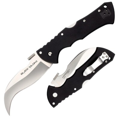 Cold Steel Black Talon II Folding Knife with TriAd Lock Serrated 4.0