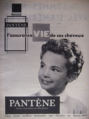 PRESSEWERBUNG 1956 LOTION PANTENÈNE DIE LEBENSVERSICHERUNG IHRER HAARE -ADVERTISING