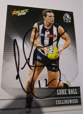 Collingwood - Luke Ball signed 2012 Select Australia common card + COA