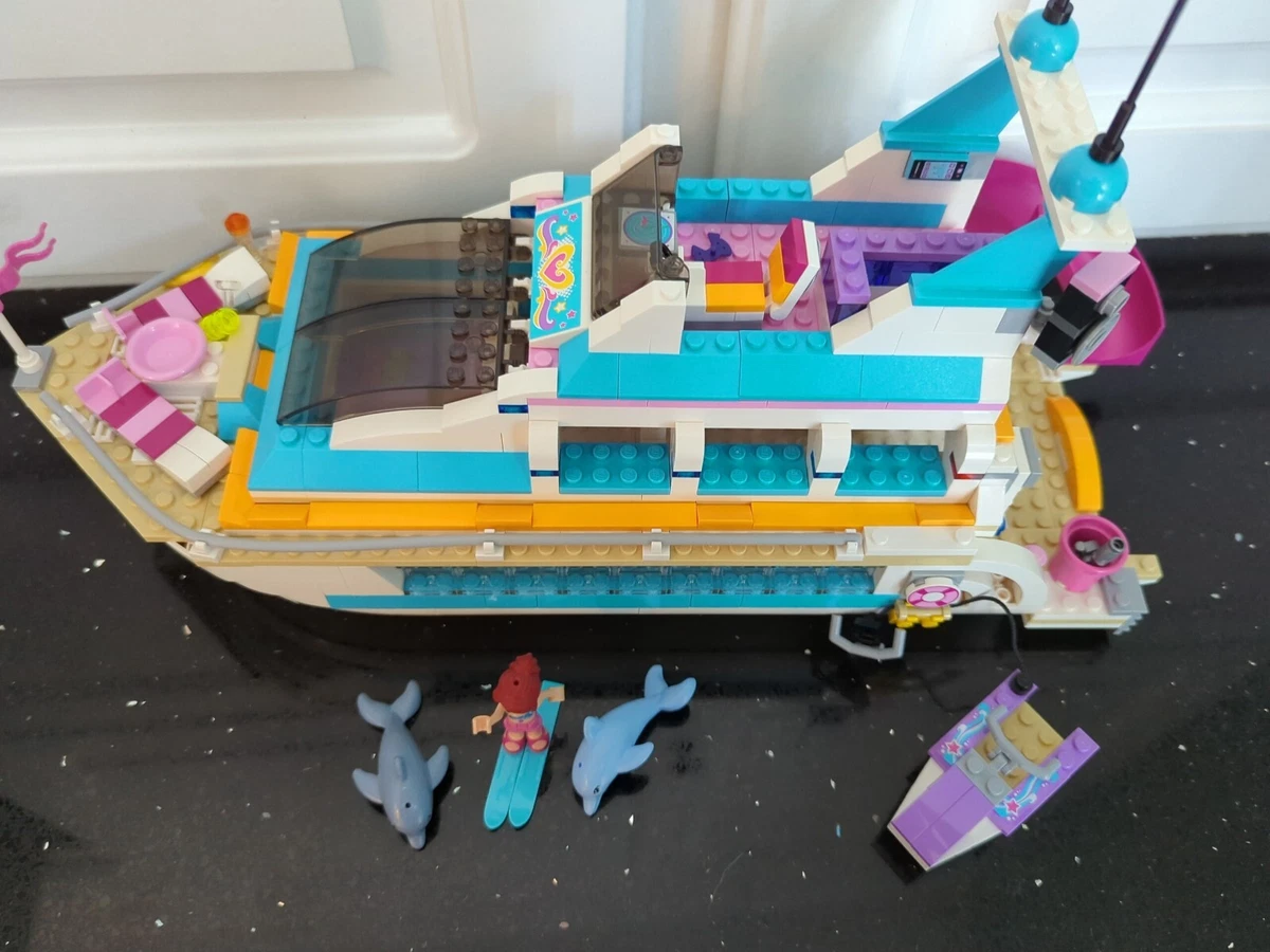 LEGO FRIENDS Dolphin Cruiser 41015 Used Missing Minifigures