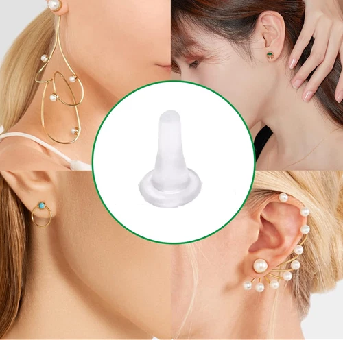 Silicone Earring Backs Protector Long Rubber Earrings Backs Stoppers Caps Soft - Picture 5 of 5
