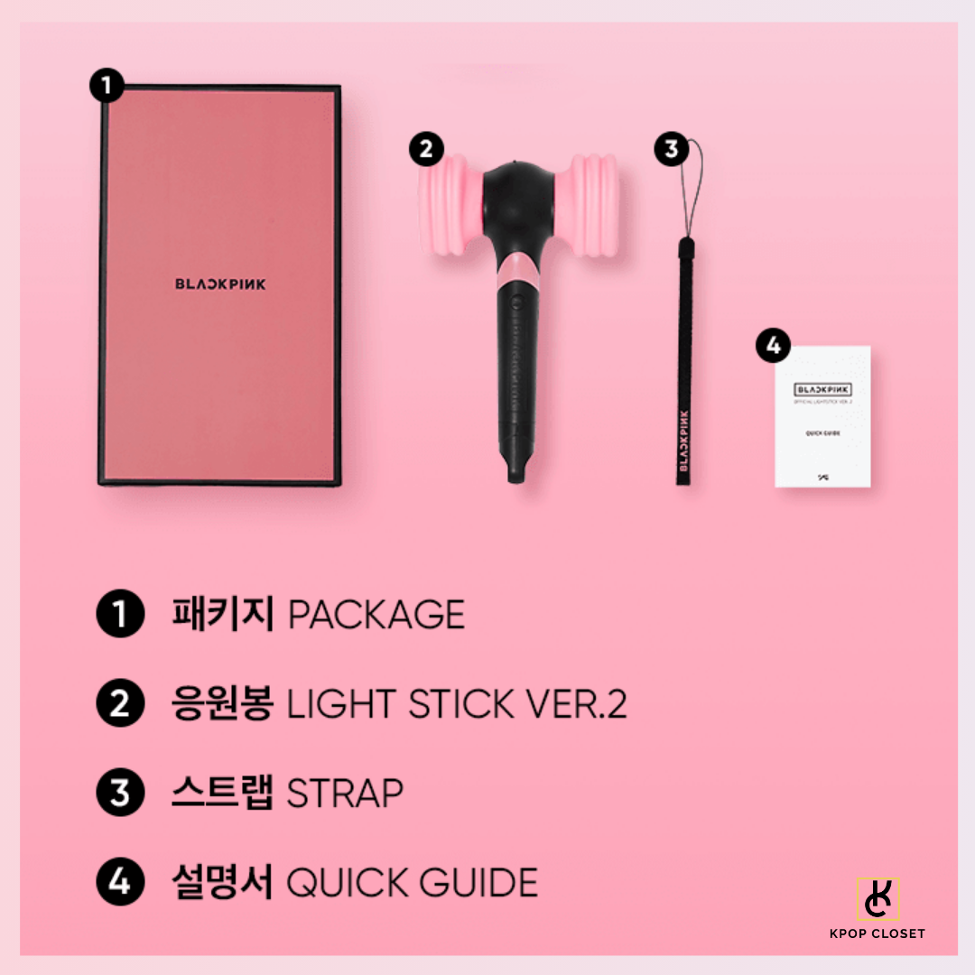 BLACKPINK Official Lightstick - Ver. 2 [Photocards & Other
