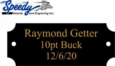 SPEEDY AWARDS BRASS PLATE PICTURE FRAME ART URN PLATE LABEL PLAQUE 1.25" X 2.5" FREE ENGRAVING