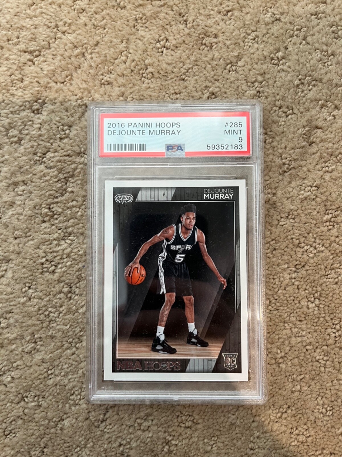 Dejounte Murray 2016 Panini Hoops RC PSA Mint 9 #285 San Antonio Spurs