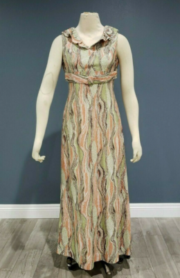 Vintage 60's 70's mod sparkly peach green abstract maxi empire dress sz S (4/6) | eBay Vintage 60's 70's mod sparkly peach green abstract maxi empire dress sz S (4/6) | eBay