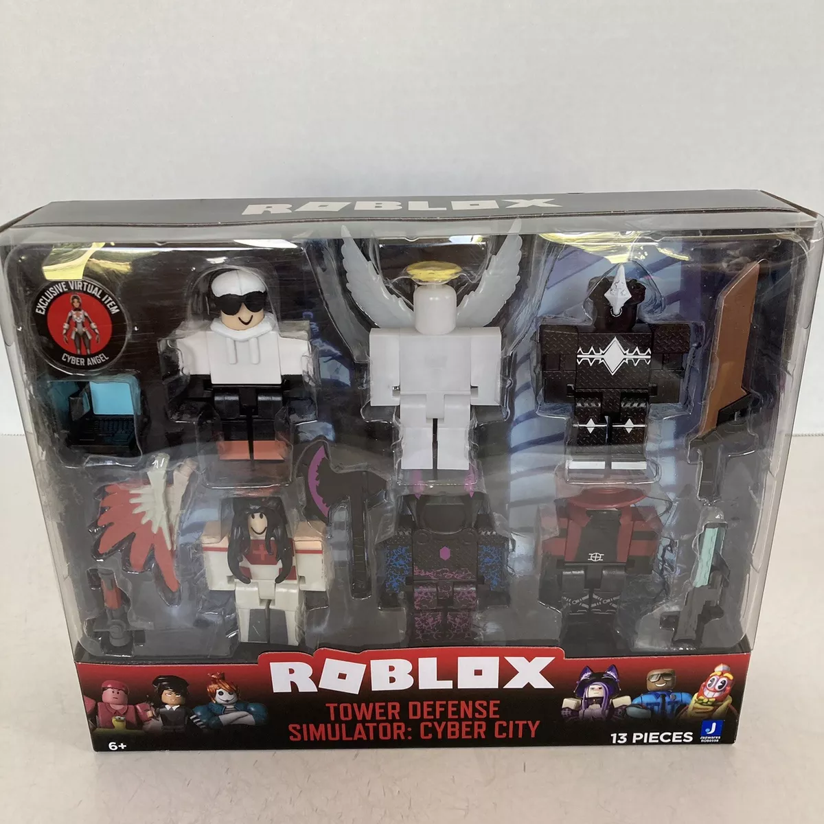 ROBLOX Tower Defense Simulator Cyber City Playset with Cyber Angel NEW