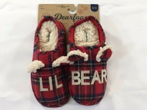 lil bear plaid slippers