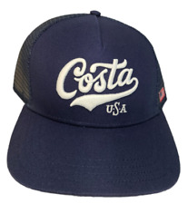 COSTA Del Mar Twill Traditions Trucker Hat / Cap Snapback Blue