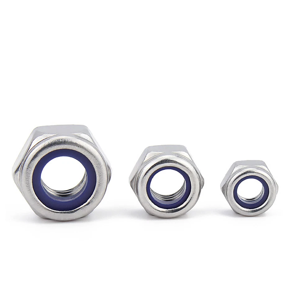 Selbstsichernde Muttern Edelstahl Sechskant Stoppmuttern DIN 985 A2 V2A rostfrei - Bild 2 von 4