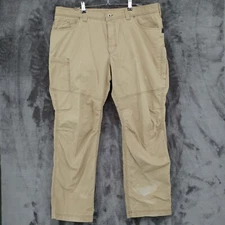 LL Bean Riverton Pants Heavy Duty Outdoor Tan Beige Cotton Nylon Mens 40x30
