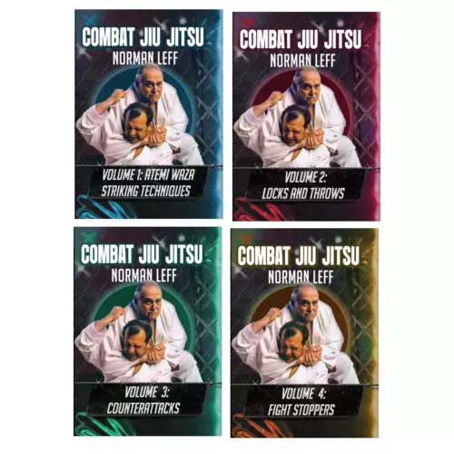 4 DVD SET Japanese Combat Jiu Jitsu strikes locks throws counters - Norman Leff