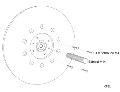 Schleifteller (Klett) 225mm Für Matrix Trockenbauschleifer DWS 600-1200 - Weicher Schaumstoff