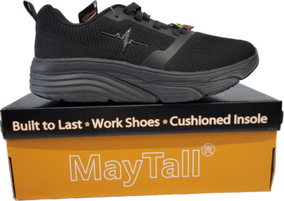 Work Shoes Slip Resistant Women Black Mesh Hotel Comfort Cushioned MayTall 2602