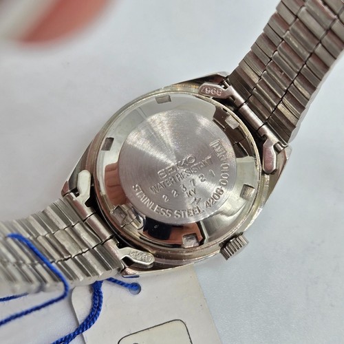 Vintage Seiko 5 4206-0010 Day Date Silver Dial Automatic Women's Watch 25mm NOS - Picture 8 of 11