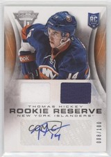 2013-14 Panini Titanium Rookie Reserve Material 8/100 Thomas Hickey Auto 0yr6