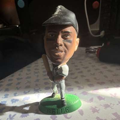 Baseball Figurine  BELLE  on Green Base Plastic Boys 2000-2009 Green/White/Black