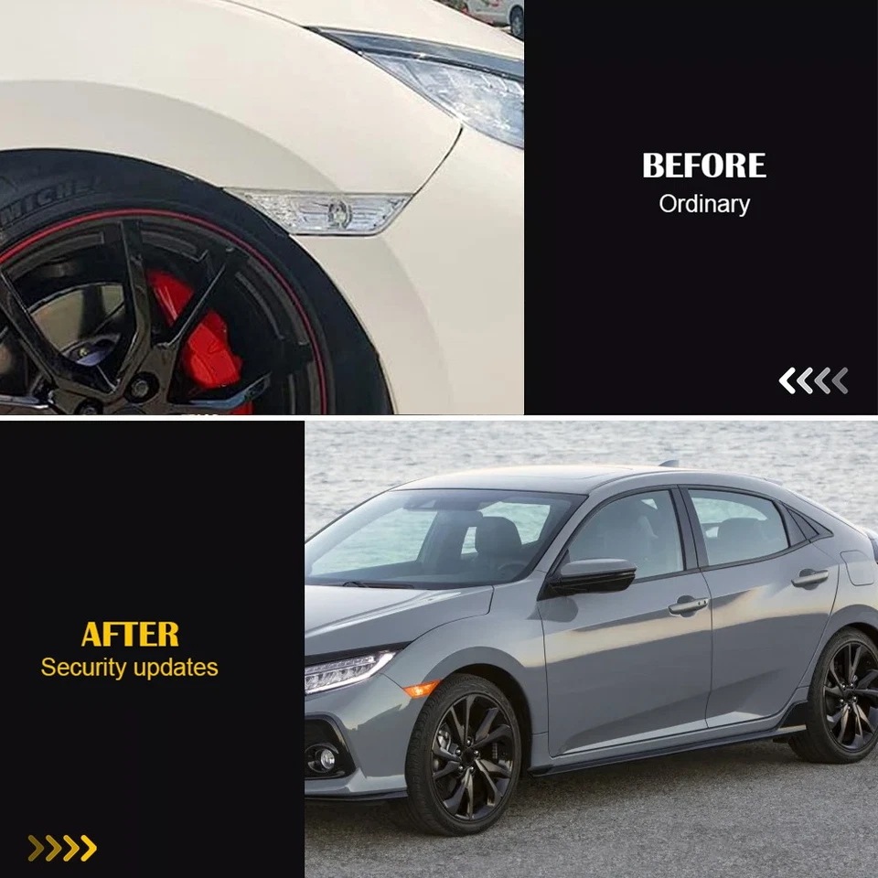 Juego de 1/2 luces de señalización laterales para guardabarros delantero derecho izquierdo con bombillas LED HONDA CIVIC 2016-21 Foto 4 de 4