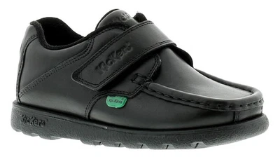 Kickers Boys School Shoes Fragma Strap3 Infant Leather Touch Fasten black UK Siz - Image 1 of 4