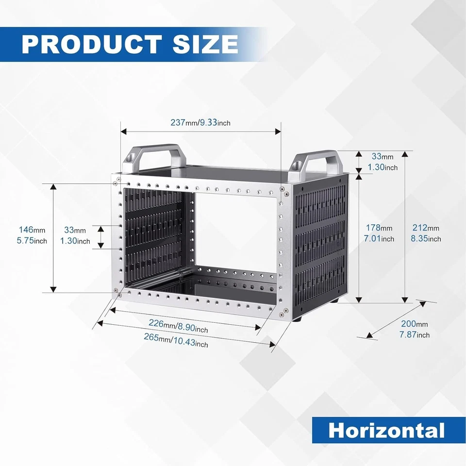 DeskPi RackMate TT Mini-Serverschrank für Mini-PC, Netzwerk, Server, Audio- u... - Bild 4 von 4