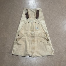 Vintage Workwear Carhartt Double Knee Duck Bib Overalls Size 38x34