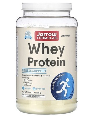 Jarrow Formulas Unflavored Whey Protein 32oz (2lb) - FITNESS SUPPORT