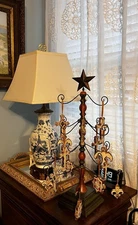 VTG Southern Living At Home 24” Christmas Ornament Tree Hanger W/ Ornaments