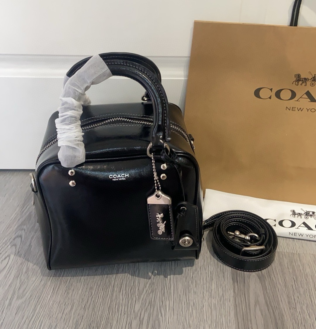 Coach Outlet Coach Rogue Shoulder Bag Black NEW Cube Rogue Bag 20