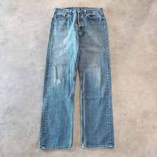Levi  s 501 Vintage 80s USA Made Denim Jeans W35 L36 Dark Blue Whiskered 15939