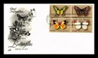 US COVER BUTTERFLIES FIRST DAY ISSUE SETENANT SCOTT 1715A ARTCRAFT