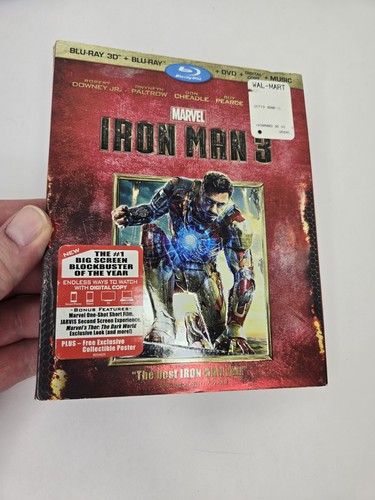 Iron Man 3 3D Blu-ray DVD 2013 3-Disc Set Digital Copy W/ Slipcover - Picture 5 of 24