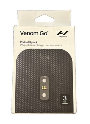 Hyperice Venom Go Wearable Heat + Vibration Pad Refill (Pack of 3) Black NEW