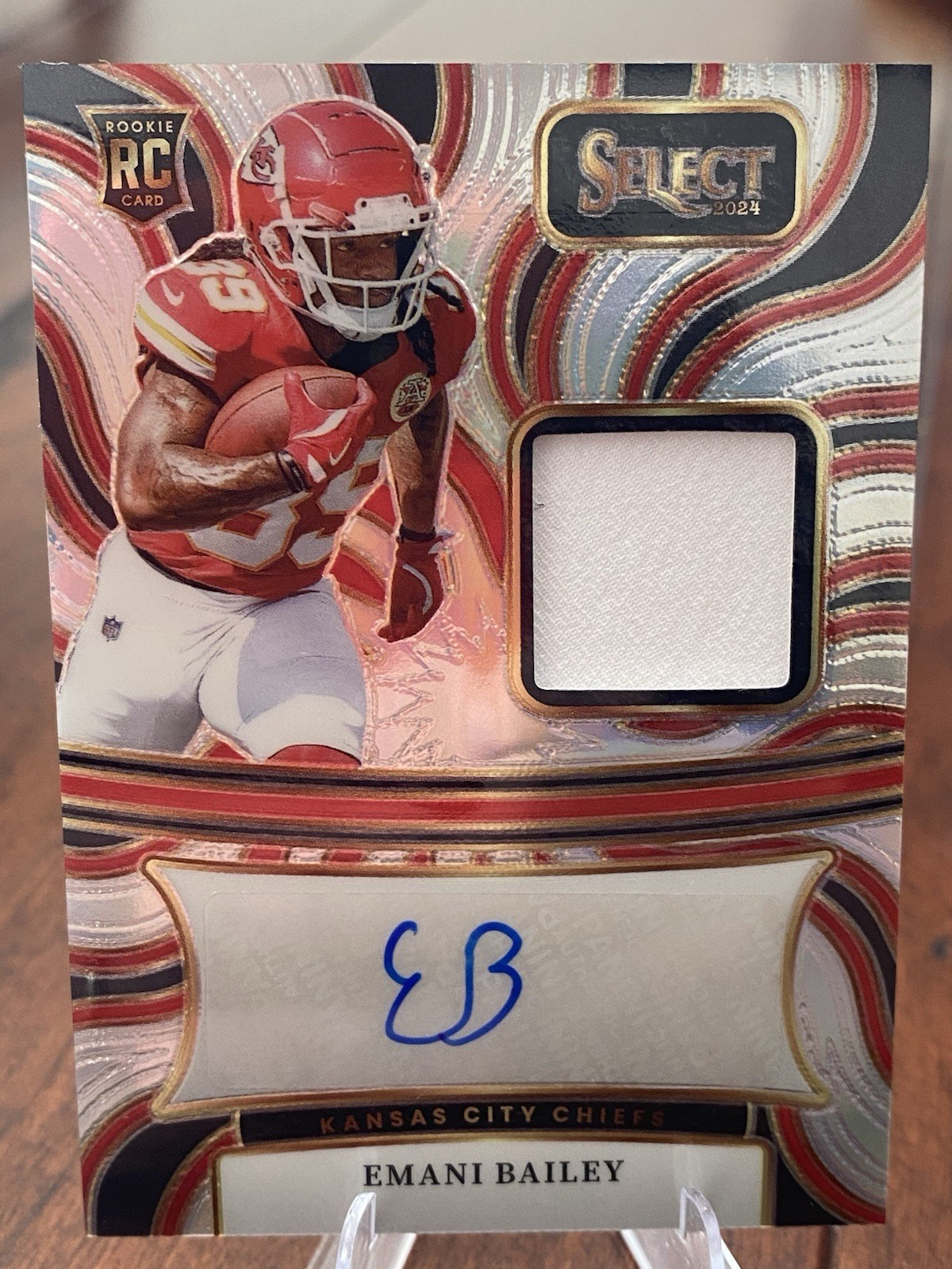 2024 Panini Select Rookie Signature Memorabilia Prizm  EMANI BAILEY /199 Chiefs