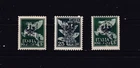 LJUBLJANA GERMAN OCCUPATION 3 AIR VALUES 1944 ** MNH