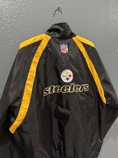 Vintage Y2K Reebok NFL Proline Pittsburgh Steelers Windbreaker Jacket Large