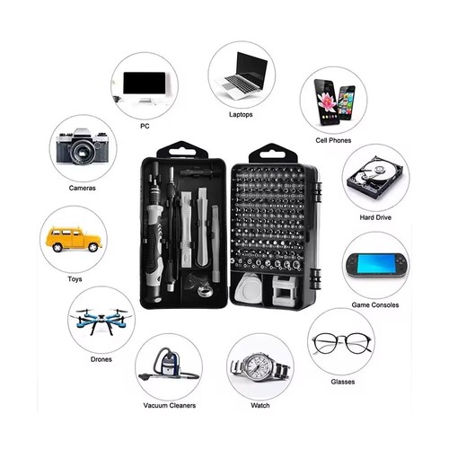 Magnetic Precision 115 in 1 Repair Screwdriver Set PC Phone Electronics Tools  - Picture 15 of 17