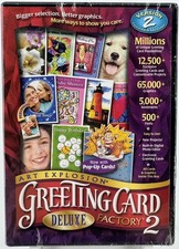 Art Explosion Greeting Card Factory Deluxe Year 2. PC CD-Rom