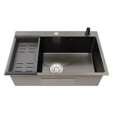 68 45 20cm Stainless Steel Undermount Kitchen Sink Washbasin W/ Soap Dispenser