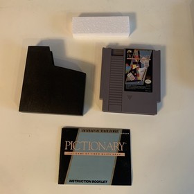 oval seal Pictionary complete in box nintendo nes game nr-MINT rev-a power play