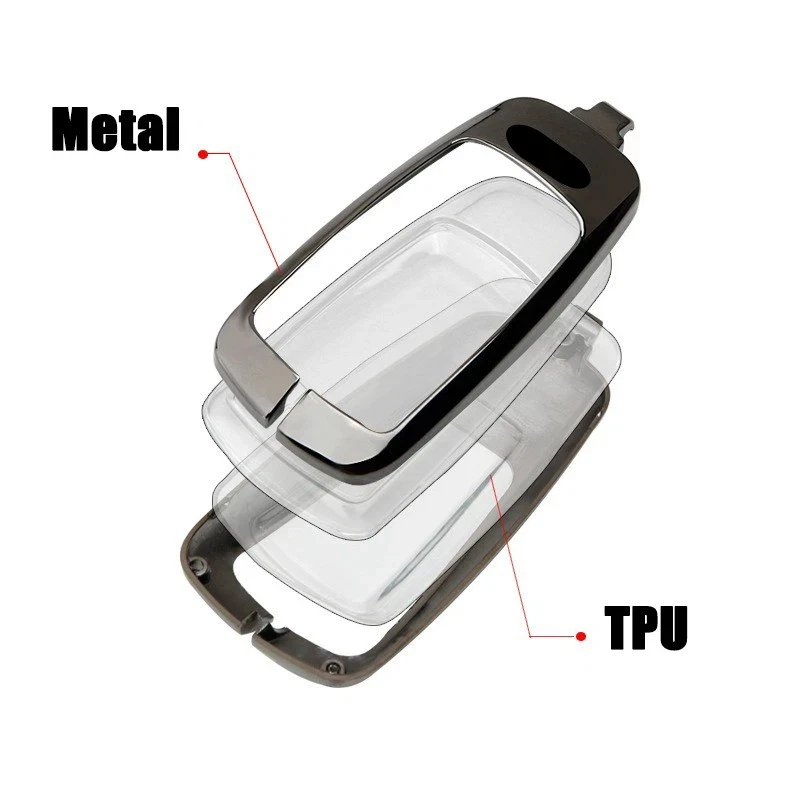 Funda Carcasa Llavero Coche TPU Aleación Zinc Para Audi A4 A5 S4 S5 Q7 B9 8W 4M TT TTS RS Foto 3 de 4