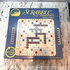 VTG 1982 Scrabble Deluxe turntable CROSSWORD board game SELCHOW RIGHTER Complete