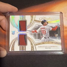 Panini Flawless 2025 Dual Patches Gold /10 Kristian Campbell Rookie Boston Red …
